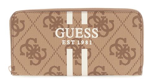 GUESS Laurel II SLG Large Zip Around Wallet L Latte Logo