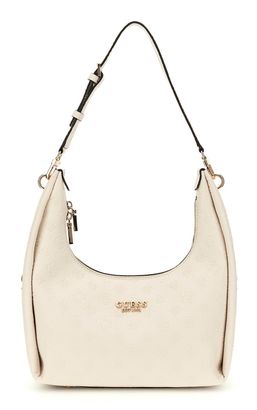 GUESS Phoebe Hobo Shoulder Bag Creme White Logo