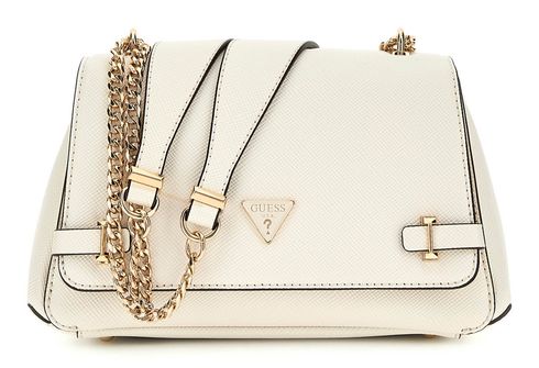 GUESS Rosalba Convertible Xbody Flap Bag Creme White