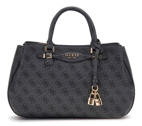 GUESS Katya Girlfriend Satchel Coal Logo