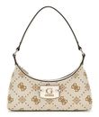 GUESS Neda Top Zip Shoulder Bag Creme White Logo GUESS Neda Top Zip Shoulder Bag Creme White Logo