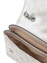 GUESS Giully II Mini Compound Convertible Flap Bag Silber