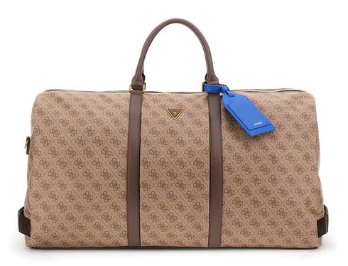 GUESS Pisa Double Zip Weekender Beige / Brown / Blue