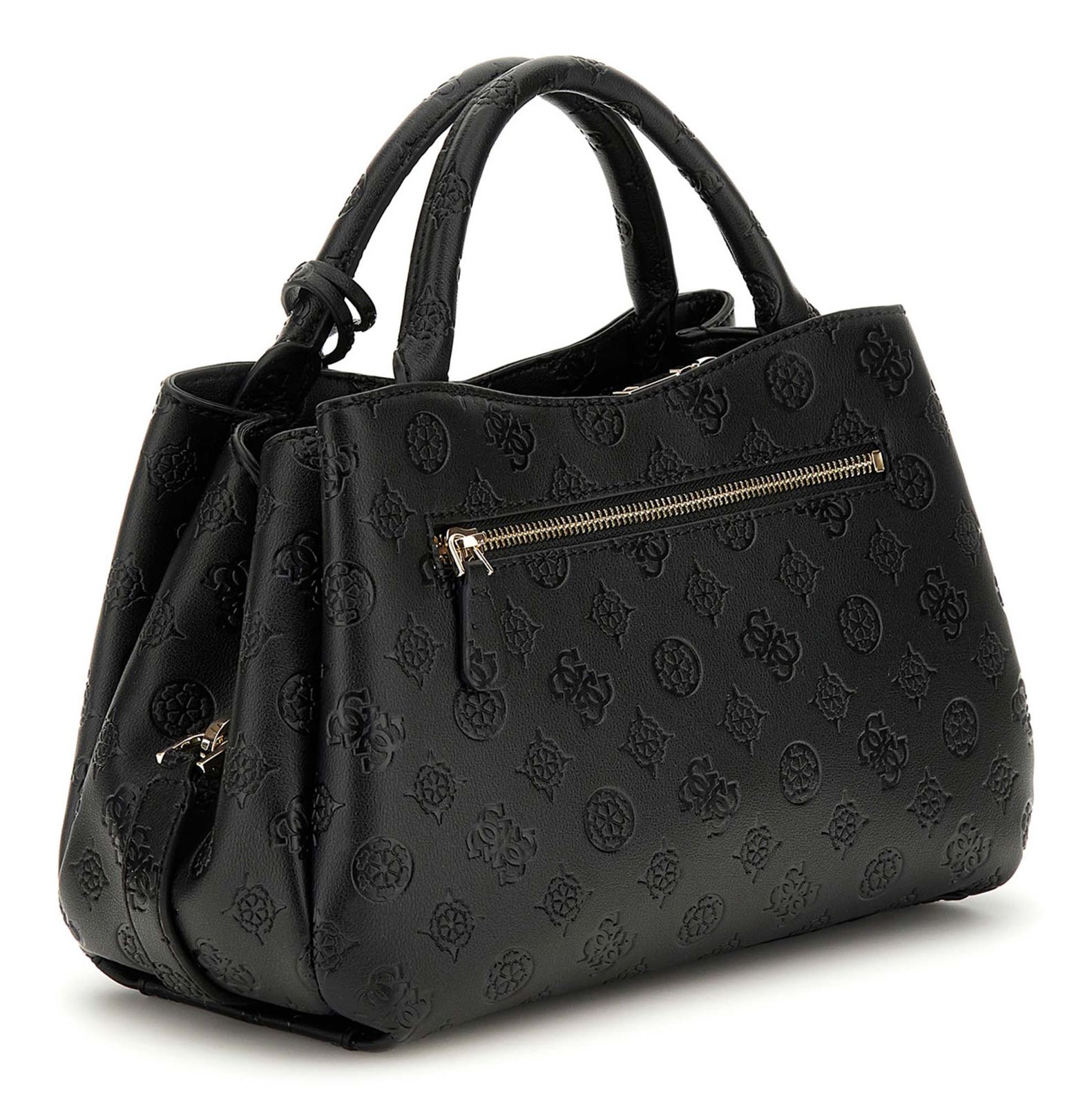 GUESS Phoebe Girlfriend Satchel Bag Black Logo GUESS Phoebe Girlfriend Satchel Bag Black Logo