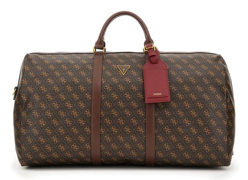 GUESS Milano Weekender Brown / Ochre / Burgundy