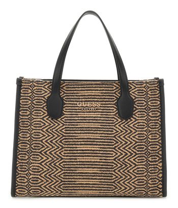 GUESS Silvana Two Compartment Tote Natural / Black