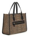 GUESS Silvana Two Compartment Tote Natural / Black GUESS Silvana Two Compartment Tote Natural / Black