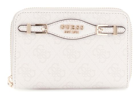 GUESS Katya SLG Medium Zip Around Wallet M White Logo