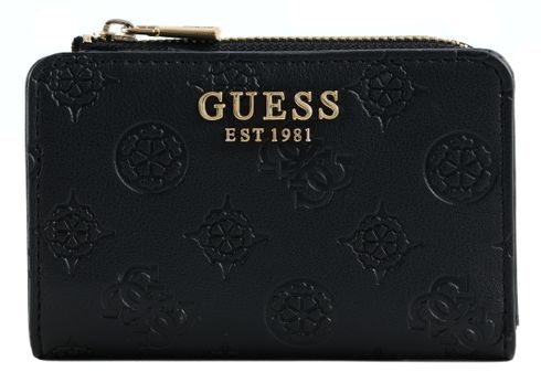 GUESS Phoebe SLG Zip Around Card Case Black Logo