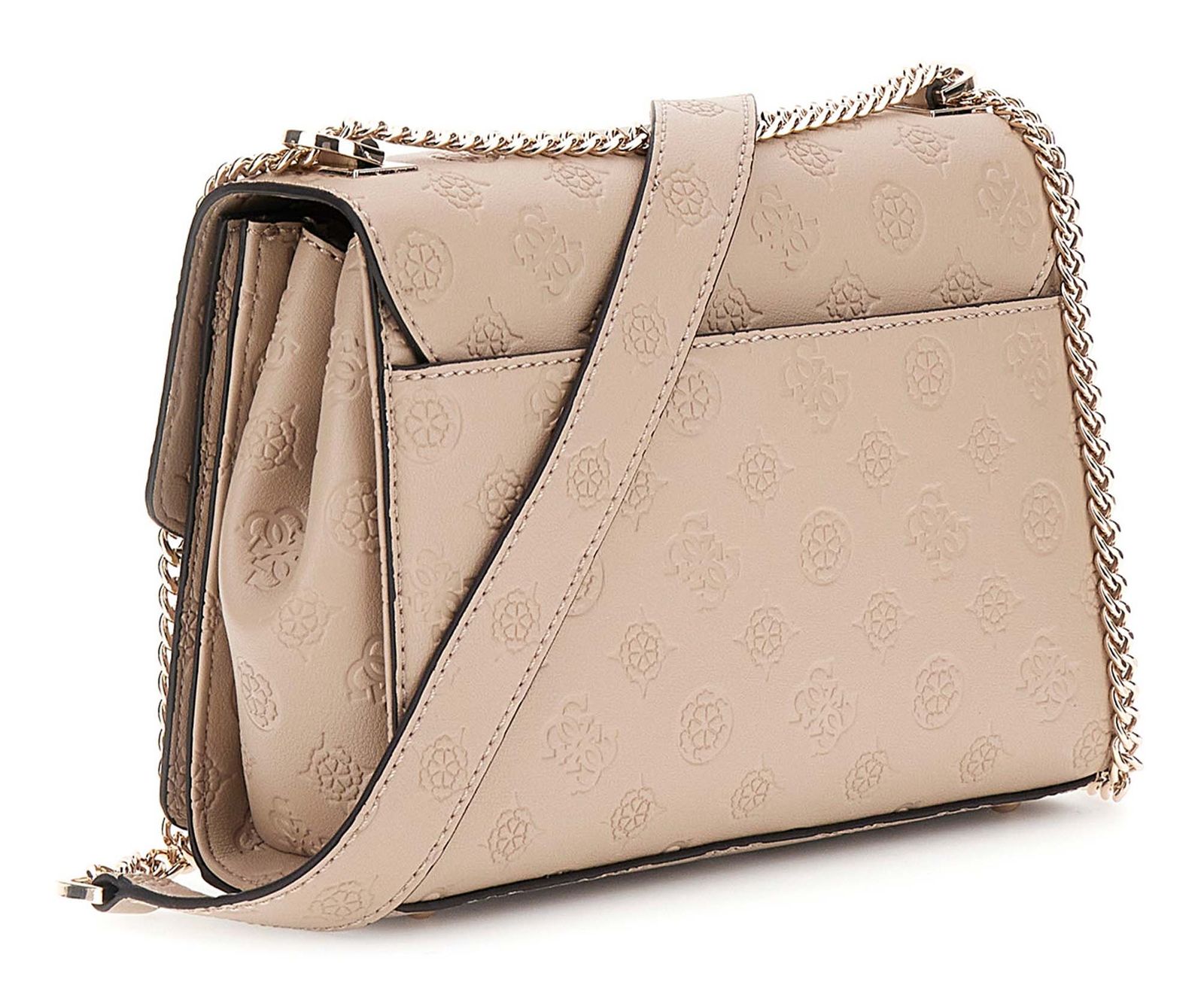 GUESS Phoebe Convertible Xbody Flap Bag Simply Taupe Logo GUESS Phoebe Convertible Xbody Flap Bag Simply Taupe Logo