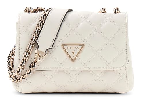 GUESS Giully II Mini Compound Convertible Flap Bag Cream White
