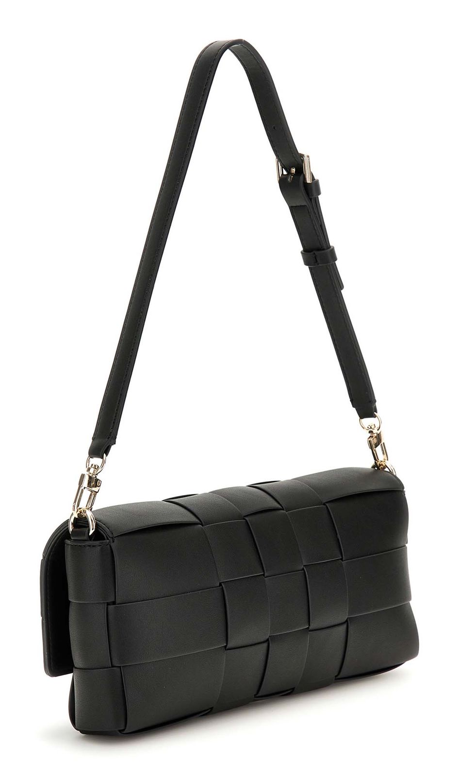 GUESS Maylee Flap Shoulder Bag Black GUESS Maylee Flap Shoulder Bag Black
