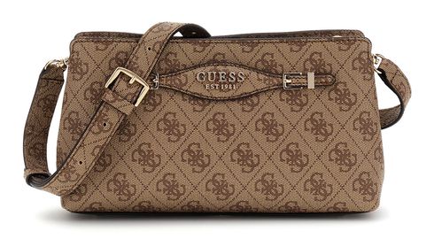 GUESS Katya Crossbody Top Zip Latte Logo