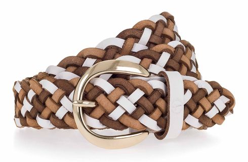 Tamaris Leather Belt W75 White - Multicolour