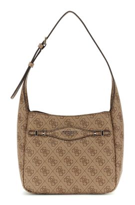 GUESS Katya Hobo Shoulder Bag Latte Logo