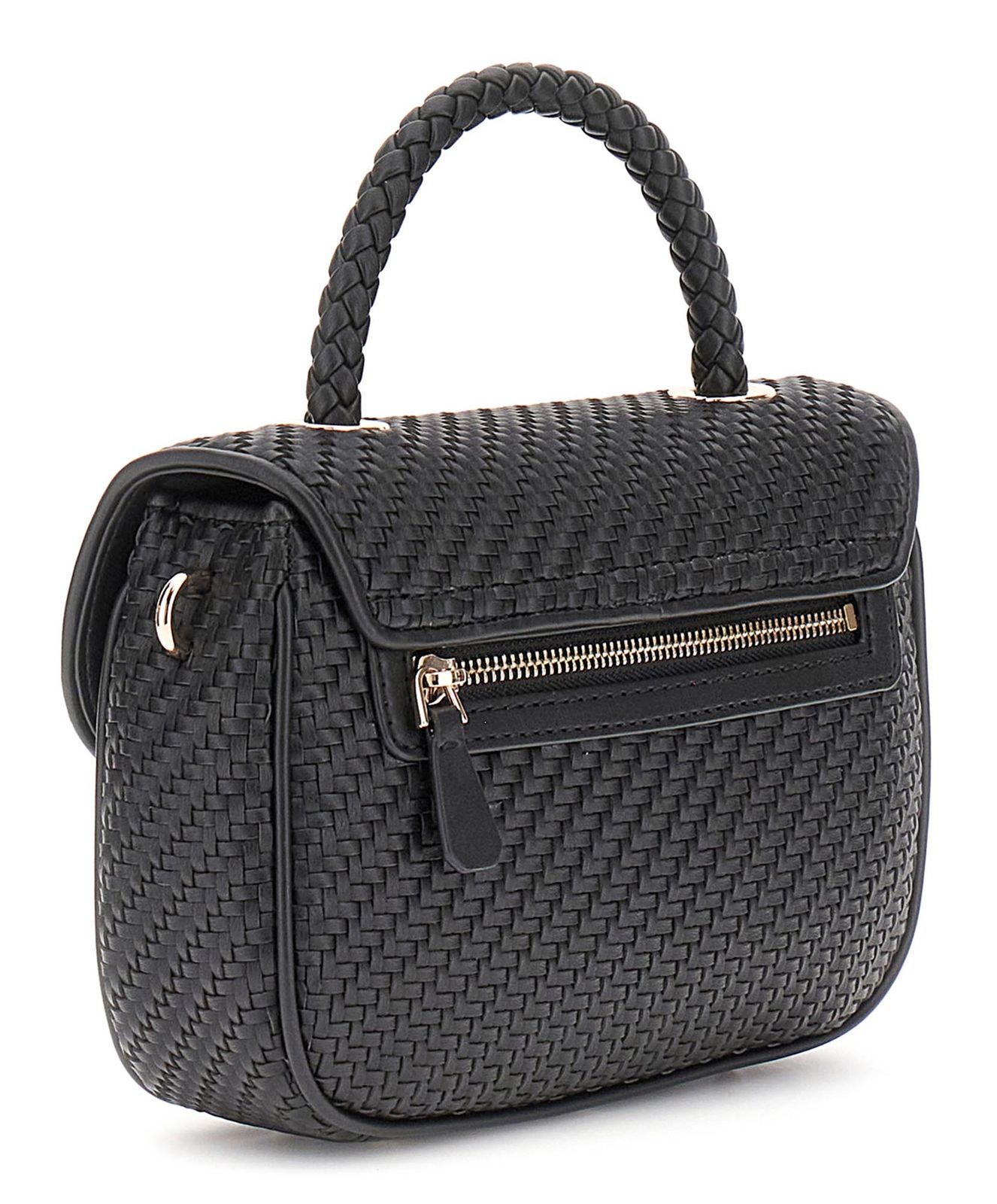 GUESS Mirema Top Handle Flap Bag Black GUESS Mirema Top Handle Flap Bag Black