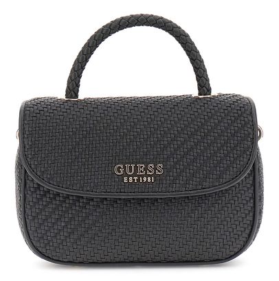 GUESS Mirema Top Handle Flap Bag Black