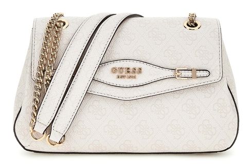 GUESS Katya Convertible Xbody Flap Bag White Logo
