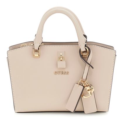 GUESS Queensland Mini Satchel Bag Simply Taupe