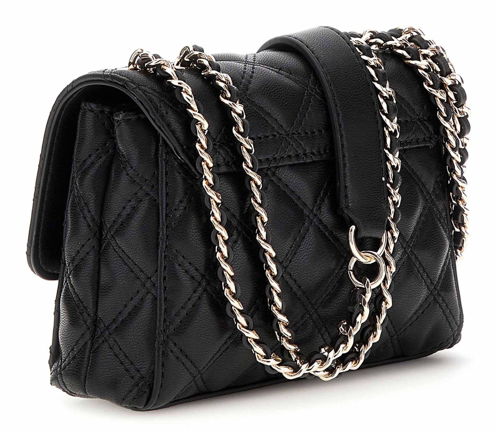 GUESS Giully II Mini Compound Convertible Flap Bag Black GUESS Giully II Mini Compound Convertible Flap Bag Black