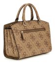 GUESS Queensland Luxury Satchel Latte Logo GUESS Queensland Luxury Satchel Latte Logo