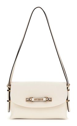GUESS Lefia Flap Shoulder Bag Cream White