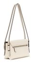 GUESS Lefia Flap Shoulder Bag Cream White GUESS Lefia Flap Shoulder Bag Cream White