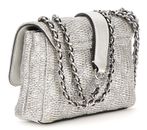 GUESS Giully II Mini Compound Convertible Flap Bag Silber GUESS Giully II Mini Compound Convertible Flap Bag Silber