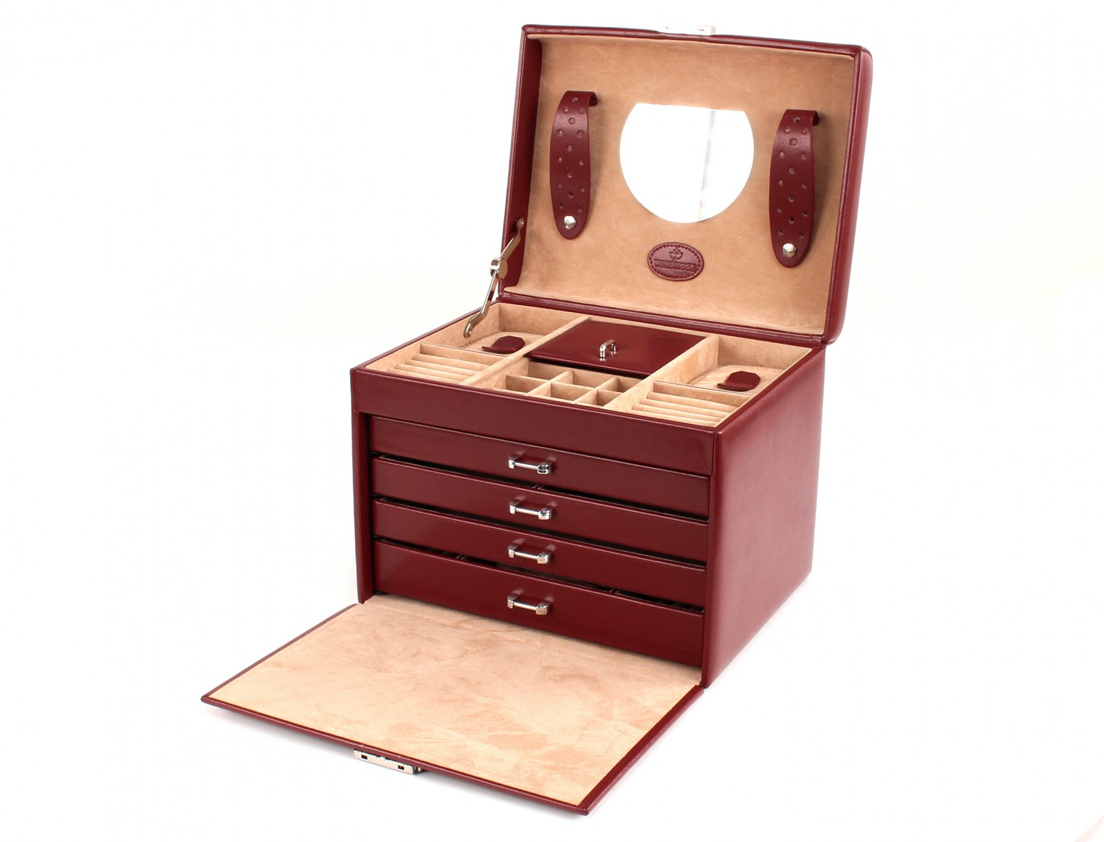 WINDROSE Merino Moda Jewelry Box Red WINDROSE Merino Moda Jewelry Box Red