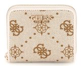 GUESS Neda SLG Small Zip Around Wallet S Creme White Logo