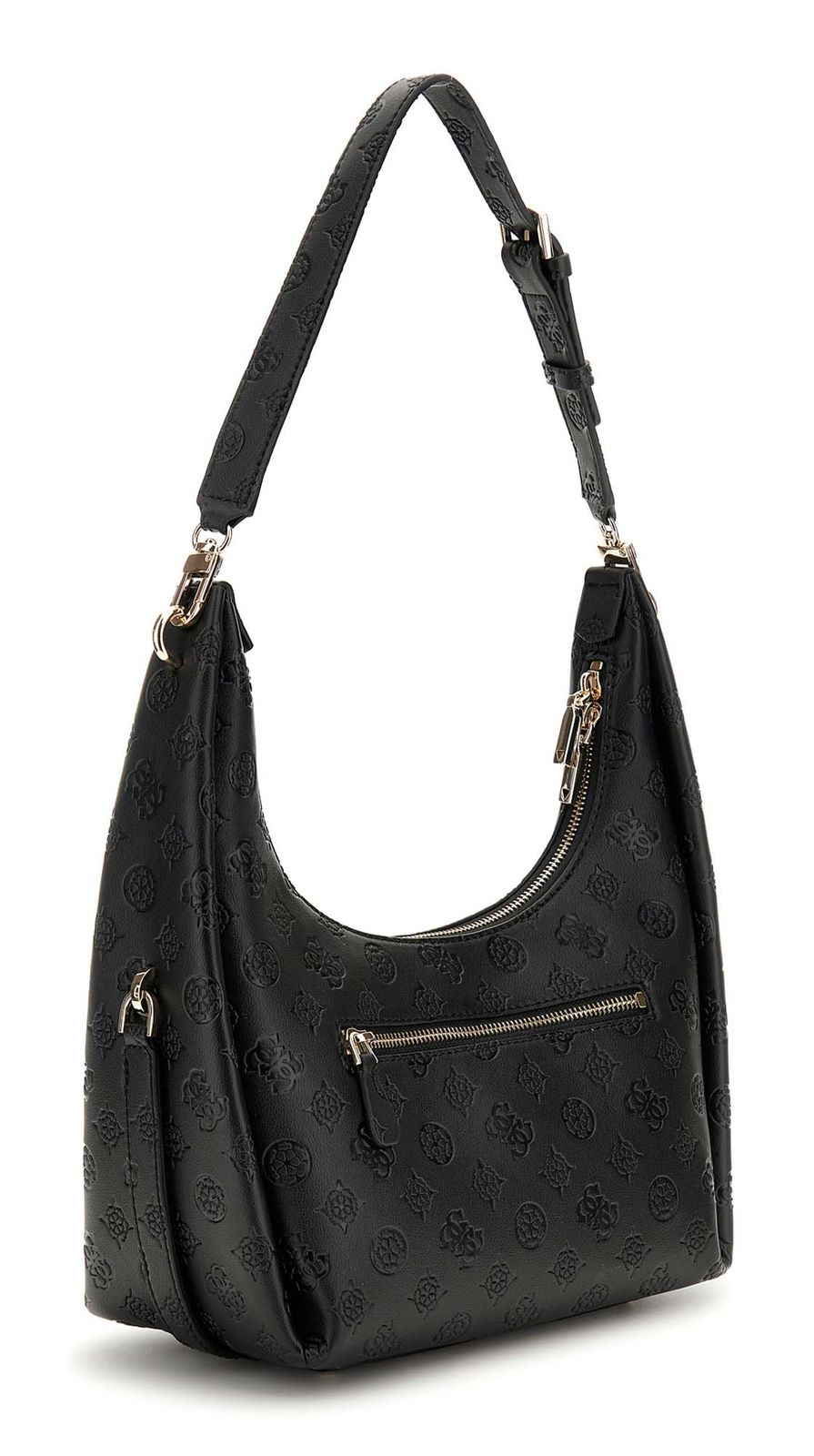 GUESS Phoebe Hobo Shoulder Bag Black Logo GUESS Phoebe Hobo Shoulder Bag Black Logo