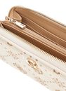GUESS Neda SLG Large Zip Around Wallet L Cream White Logo
