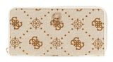 GUESS Neda SLG Large Zip Around Wallet L Cream White Logo