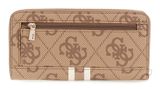 GUESS Laurel II SLG Large Zip Around Wallet L Latte Logo GUESS Laurel II SLG Large Zip Around Wallet L Latte Logo