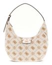 GUESS Neda Hobo Shoulder Bag Cream White Logo GUESS Neda Hobo Shoulder Bag Cream White Logo