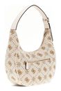 GUESS Neda Hobo Shoulder Bag Cream White Logo GUESS Neda Hobo Shoulder Bag Cream White Logo