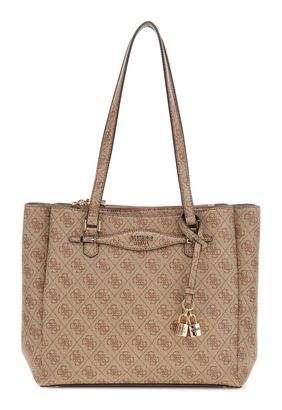 GUESS Katya Multi Comp Tote Latte Logo