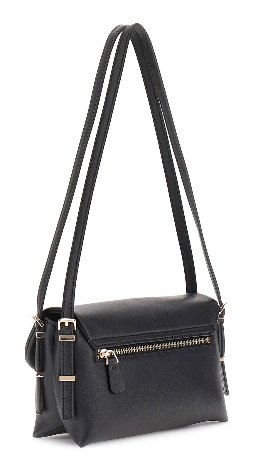 GUESS Lefia Flap Shoulder Bag Black GUESS Lefia Flap Shoulder Bag Black