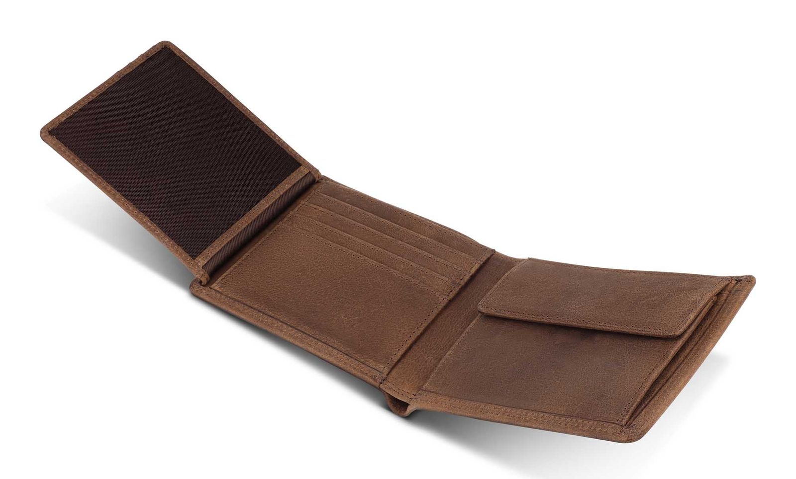 REDOLZ Leather Essentials Wallet Side Flap 8CC Brown REDOLZ Leather Essentials Wallet Side Flap 8CC Brown