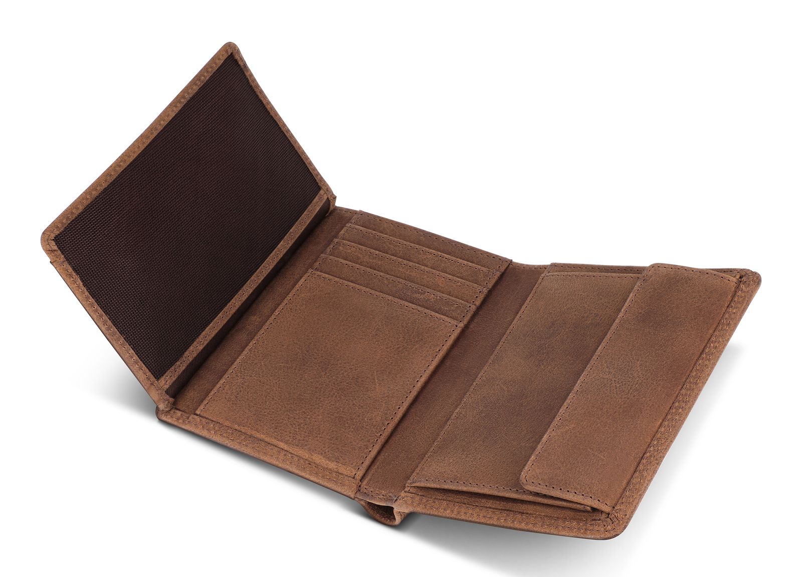 REDOLZ Leather Essentials Wallet Side Flap 8CC Brown REDOLZ Leather Essentials Wallet Side Flap 8CC Brown