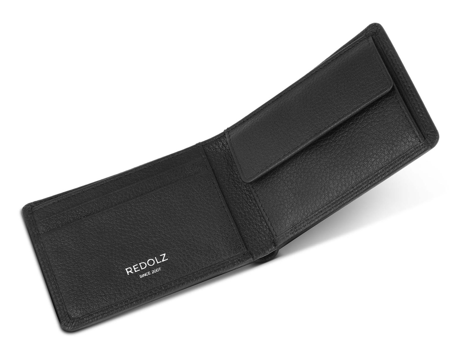 REDOLZ Leather Essentials 2 + 2 CC Coin Wallet S Black REDOLZ Leather Essentials 2 + 2 CC Coin Wallet S Black