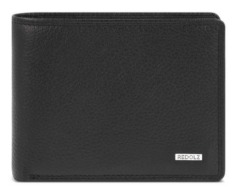 REDOLZ Leather Essentials Wallet Side Flap 8CC M Black
