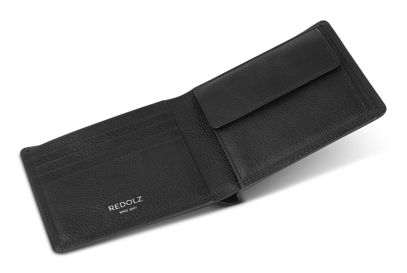 REDOLZ Leather Essentials 4 + 4 CC Coin Wallet M Black REDOLZ Leather Essentials 4 + 4 CC Coin Wallet M Black