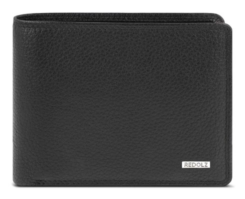 REDOLZ Leather Essentials 4 + 4 CC Coin Wallet M Black