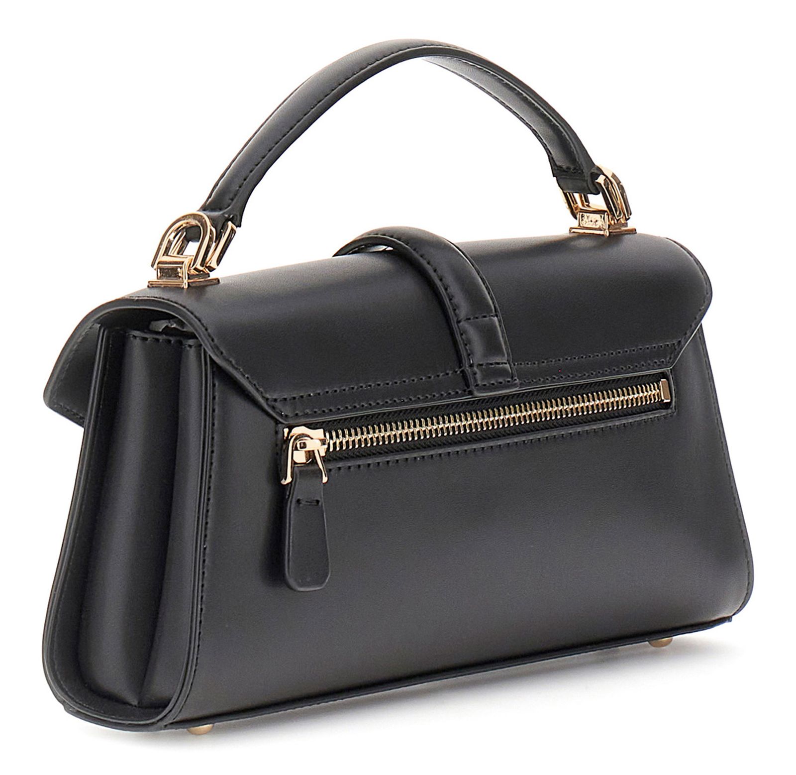 GUESS Queensland Top Handle Flap Bag Black GUESS Queensland Top Handle Flap Bag Black