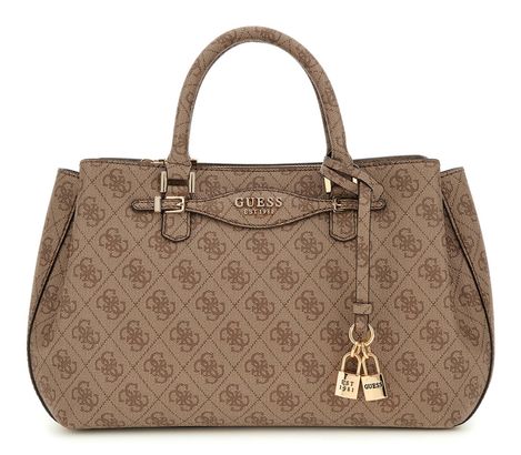 GUESS Katya Girlfriend Satchel Latte Logo