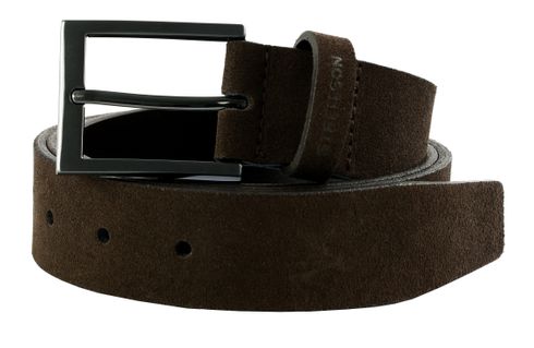 strellson Leather Belt 3,5 W110 Dark Brown