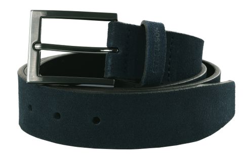 strellson Leather Belt 3,5 W90 Navy