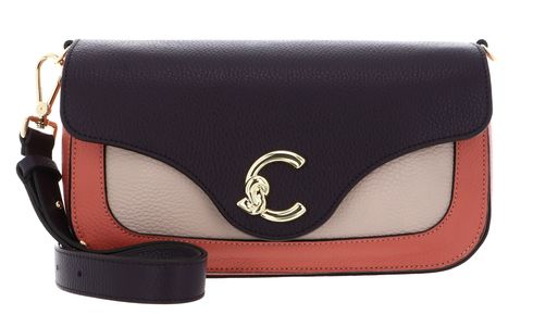 COCCINELLE C-Me Tricolor Handbag Grainy Leather Pink Clay / Prune / Rosette