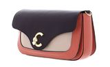 COCCINELLE C-Me Tricolor Handbag Grainy Leather Pink Clay / Prune / Rosette